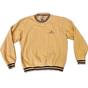 Men’s Morefar Golf Sweatshirt Yellow Medium Vintage Rare Cutter & Buck NY CT M